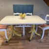 Country Cottage Kitchen Dining Room Table and Five Chairs-- Maine Country Cottage Chair Seats - Image 2
